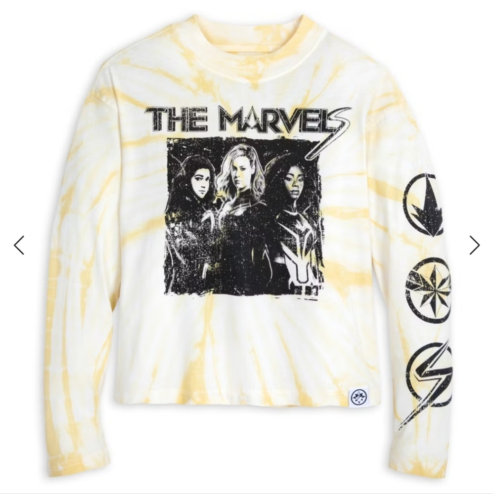 NWT Disney Marvels Womens Yellow Long Sleeve Shirt | Size Large
